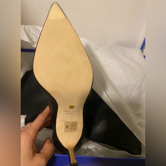 Stuart Weitzman UltraStuart 100 Stretch Boot BLACK SIZE 7 - Picture 9 of 9